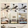 60 Inch Fandelier Ceiling Fan with Double-layer LED Light, Black Chandelier Fan, 3CCT, 6-Speeds, Quiet DC Motor, Ceiling Fan Chandeliers, Modern Ceiling Fans for Bedroom, Living Room