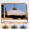 Outdoor Ceiling Fans with Light for Patios, 24" Weatherproof Plug in Ceiling Fan, Gazebo Fan Remote&APP Control, 3CCT Dimmable, Caged Ceiling Fan with Hanging Hook for Porch, Pergola, Canopy