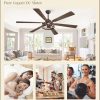 65 Inch Ceiling Fan with Lights, Farmhouse Caged Ceiling Fans with Remote,Oil Bronze Industrial Ceiling Fans with Quiet Reversible DC Motor, Large Ceiling Fan for Living Room, Bedroom