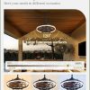 Outdoor Ceiling Fans with Light for Patios, 20" Weatherproof Plug in Ceiling Fan, Gazebo Fan Remote&APP Control, 3CCT Dimmable,Caged Ceiling Fan with Hanging Hook for Porch, Pergola,Canopy