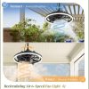Outdoor Ceiling Fans with Light for Patios, 20" Weatherproof Plug in Ceiling Fan, Gazebo Fan Remote&APP Control, 3CCT Dimmable,Caged Ceiling Fan with Hanging Hook for Porch, Pergola,Canopy