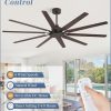 72 Inch Large Ceiling Fan Without Light, Modern Indoor/Outdoor Ceiling Fans No Light with Remote,6-Speed Reversible Quiet DC Motor, 10 Blade for Bedroom,Living Room,Patio,Garage(Oil Bronze)