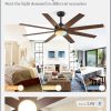Ceiling Fans with Lights, 60 inch Black Ceiling Fan with Light and Remote, Outdoor Ceiling Fans for Living Room Patio, 6 Speeds, Reversible Quiet DC Motor, 3 CCT, Bi-color 8 Blades