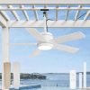 42 In Outdoor Ceiling Fan Hanging Fan Ceiling Fans with Light, Remote, Outdoor Plug in, IP65 Waterproof, Wet Rated, 6 Speed, 3CCT, for Patios, for Outside Porch, Gazebo,White