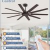 65 Inch Large Ceiling Fan Without Light, Modern Indoor/Outdoor Ceiling Fans No Light with Remote,6-Speed Reversible Quiet DC Motor, 10 Blade for Bedroom,Living Room,Patio,Garage(Oil Bronze)
