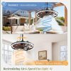 Outdoor Ceiling Fans with Light for Patios, 24" Weatherproof Plug in Ceiling Fan, Gazebo Fan Remote&APP Control, 3CCT Dimmable, Caged Ceiling Fan with Hanging Hook for Porch, Pergola, Canopy