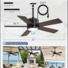 42 In Outdoor Ceiling Fan Hanging Fan Outdoor Ceiling Fans, Waterproof, with Light, Remote, 42 In, Wet Rated, IP65, 6 Speed, 3CCT, Plug in, for Patios, Porch, Gazebo, Black