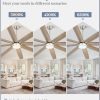 72 Inch Ceiling Fans with Lights, Large Farmhouse Ceiling Fans with Remote, Walnut&Gray Ceiling Fan Fixtures with Bright LED Light for Living Room, Bedroom, Kitchen