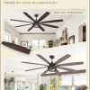 Farmhouse Ceiling Fans with Lights and Remote, 72 Inch Oil Bronze Industrial Caged Ceiling Fans for Bedroom Living Room Kitchen, 6 Speed Reversible Quiet DC Motor, Dual Finish 8 Blades