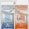 52 Inch Ceiling Fans No Light with Remote, Modern Ceiling Fan Without Light, Dual Finish 6 Blades, Reversible Quiet DC Motor, 6 Speed, Large Ceiling Fan for Indoor or Covered Outdoor, Nickel