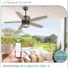 Outdoor Ceiling Fans with Lights and Remote Control,IP65 Wet Rated Waterproof Ceiling Fan with 6-Speed DC Motor, Farmhouse Gazebo Fan for Porch Patios PavilionOil-Bronze