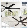 Ceiling Fans with Lights and 62" Ceiling Fans no Light, Indoor or Covered Outdoor Ceiling Fans for Patios, 6 Speed, DC Motor Large Ceiling Fan
