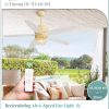 Outdoor Ceiling Fans with Lights and Remote Control,IP65 Wet Rated Waterproof Ceiling Fan with 6-Speed DC Motor, Farmhouse Gazebo Fan for Porch Patios PavilionWhite