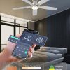 Ceiling Fans with Lights, Low Profile Ceiling Fan with Light and Remote/APP Control, Modern Flush Mount Ceiling Fan for Indoor Bedroom Living Room, Dimmable, Qiuet DC Motor, Silver