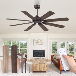 81dBX0451mL._AC_SL1500_.jpg 62 Inch Ceiling Fans No Light with Remote, Modern Ceiling Fan without Light, Dual Finish 8 Blades, Reversible DC Motor, 6 Speed, Large Ceiling Fan for Indoor or Covered Outdoor, Oil Bronze