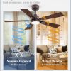 2 Pack of 42 Ceiling Fans with Lights and Remote, Modern Low Profile Ceiling Fans with Dimmable 3CCT Quiet DC Motor, Reversible Celing Fan with 6-Speeds Timer for Bedroom, Oil Bronze