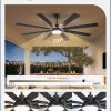 72 Inch Ceiling Fans with Lights and Remote, Dual-Sided Reversible Blades for Versatile Dcor, Quiet DC Motor, 120 Wide-Angle Customized Brightness & 3CCT, Damp Rated for Indoor/Outdoor Use