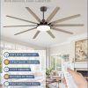 72 inch Large Oil Rubbed Bronze Ceiling Fans with Lights and Remote, Indoor/Outdoor Farmhouse Ceiling Fan with 10 Blades, 32W LED light 3 CCT, 6 Speed Reversible Quiet DC Motor, Dual Finish Blades