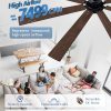 72 Inch Ceiling Fans with Lights and Remote, Dual-Sided Reversible Blades for Versatile Dcor, Quiet DC Motor, 120 Wide-Angle Customized Brightness & 3CCT, Damp Rated for Indoor/Outdoor Use