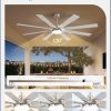 72 Inch Ceiling Fans with Lights and Remote, Dual-Sided Reversible Blades for Versatile Dcor, Quiet DC Motor, 120 Wide-Angle Customized Brightness & 3CCT, Damp Rated for Indoor/Outdoor Use