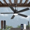 Outdoor Ceiling Fans with Light for Patios Black