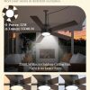 52 In Outdoor Ceiling Fan Hanging Fan Outdoor Ceiling Fans, Waterproof, with Light, Remote, 52 In, Wet Rated, IP65, 6 Speed, 3CCT, Plug in, for Patios, Porch, Gazebo, Black