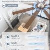 72 Inch large Ceiling Fans without Lights, Brushed Nickel Modern Ceiling Fan, 6-Speeds, Quiet Reversible DC Motor, Indoor/Outdoor Ceiling Fan with Remote for Patio, Living Room, Bedroom