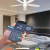 Ceiling Fans with Lights, Low Profile Ceiling Fan with Light and Remote/APP Control, Modern Flush Mount Ceiling Fan for Indoor Bedroom Living Room, Dimmable, Qiuet DC Motor, White