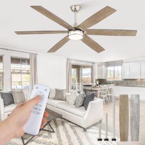 81kabxjwz-L._AC_SL1500_.jpg 65 Inch Ceiling Fans with Lights, Farmhouse Large Ceiling Fans with Remote, Brown&Grey Modern Ceiling Fan with LED Light, Quiet DC Motor for Living Room, Bedroom, Kitchen, Indoor