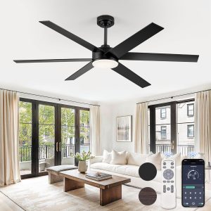 81l7X8tjWQL._AC_SL1500_.jpg 60 Inch Ceiling Fans with Lights and Remote, Reversible 6 Blades & Dimmable 3-Color Outdoor Ceiling Fans for Patios, DC Motor Large Ceiling Fan for Indoor or Covered Outdoor-Black