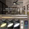Industrial Ceiling Fan with Lights - Remote & APP Control, Dimmable, DC Motor, Outdoor Fan with Aluminum Blades for Patio Living Room, Black