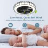 low profile ceiling fan with light: bladeless ceiling fan with light - safety enclosed ceilng fans with cave - Smart ultra low profile ceiling fans with remote & App for outdoor indoor