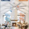 72 Inch Ceiling Fans with Lights and Remote, Dual-Sided Reversible Blades for Versatile Dcor, Quiet DC Motor, 120 Wide-Angle Customized Brightness & 3CCT, Damp Rated for Indoor/Outdoor Use