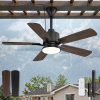 Outdoor Ceiling Fans with Light for Patios, IP65 Waterproof Gazebo Fan, Plug in Ceiling Fan with Remote, 3CCT 6-Speed Black Ceiling Fan with Hanging Hook for Porch, Pergola,Canopy