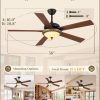 Ceiling Fans with Lights, Rustic Ceiling Fan with Dimmable LED Light, Remote/APP Control,5 Dual Finish Blades,6-Speeds Traditional Ceiling Fan for Bedroom, Living Room,Indoor & Outdoor
