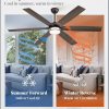 65 Inch Ceiling Fans with Lights, Farmhouse Large Ceiling Fans with Remote, Oil Bronze Modern Ceiling Fan with LED Light, Quiet DC Motor for Living Room, Bedroom, Kitchen, Indoor