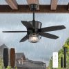 Outdoor Ceiling Fans with Lights and Remote Control,IP65 Wet Rated Waterproof Ceiling Fan with 6-Speed DC Motor, Farmhouse Gazebo Fan for Porch Patios PavilionBlack