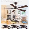 2 Pack of 42 Ceiling Fans with Lights and Remote, Modern Low Profile Ceiling Fans with Dimmable 3CCT Quiet DC Motor, Reversible Celing Fan with 6-Speeds Timer for Bedroom, Oil Bronze