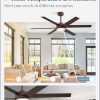56 Inch Ceiling Fans with Lights and Remote, Reversible 6 Blades, Dimmable, 3000K-6000K Adjustable, Outdoor Ceiling Fans for Patios, Large Ceiling Fan for Indoor or Covered Outdoor-Brown