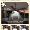 52 In Outdoor Ceiling Fan Hanging Fan Outdoor Ceiling Fans, Waterproof, with Light, Remote, 52 In, Wet Rated, IP65, 6 Speed, 3CCT, Plug in, for Patios, Porch, Gazebo, Oil-Bronze