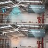 Large Industrial Ceiling Fan - DC Motor Shop Ceiling Fan with Remote Control Commercial Ceiling Fan for Warehouse Garage Gym, Silver Grey No Light